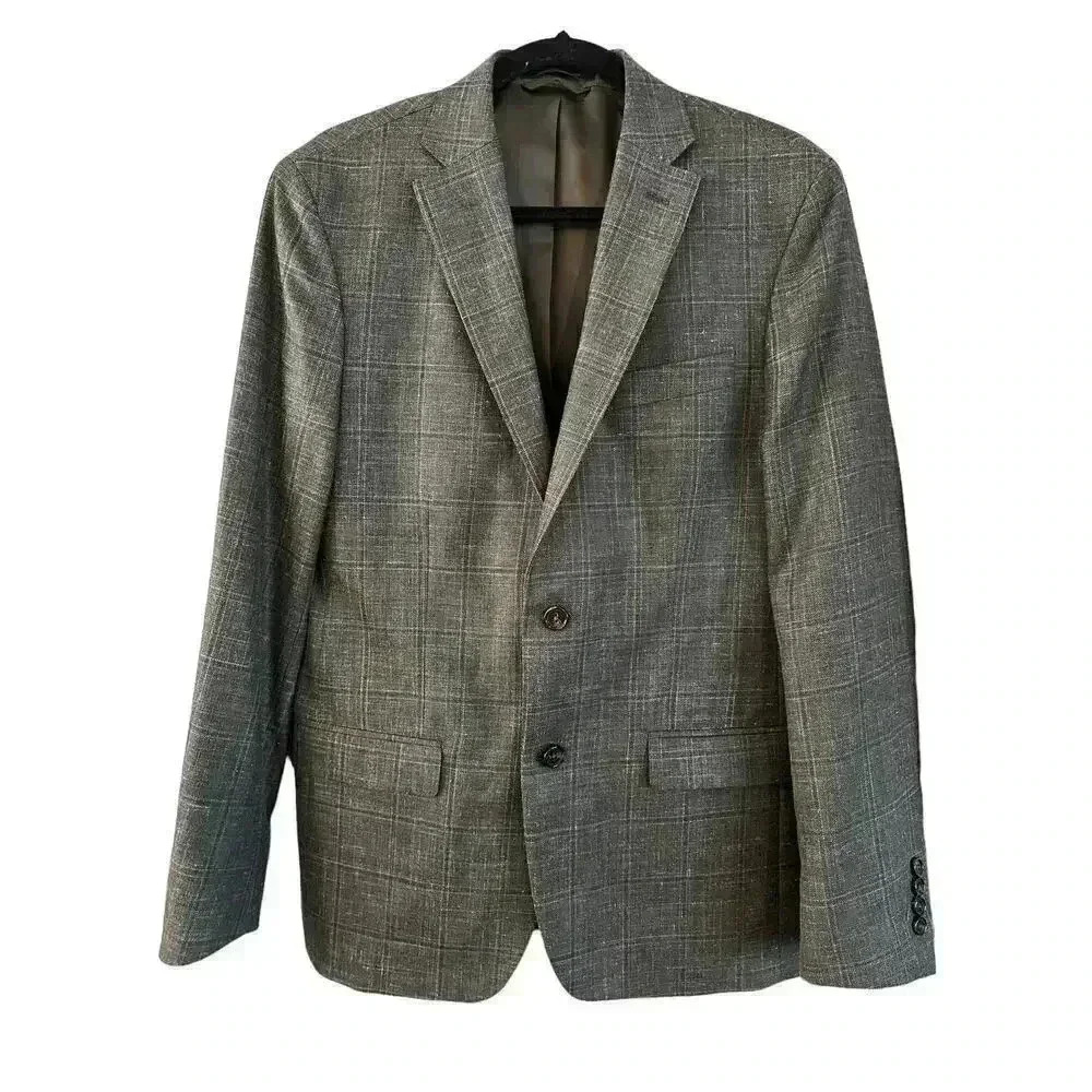 Lauren Ralph Lauren Men’s Suit Blazer Wool Silk Linen Gray Size 40R